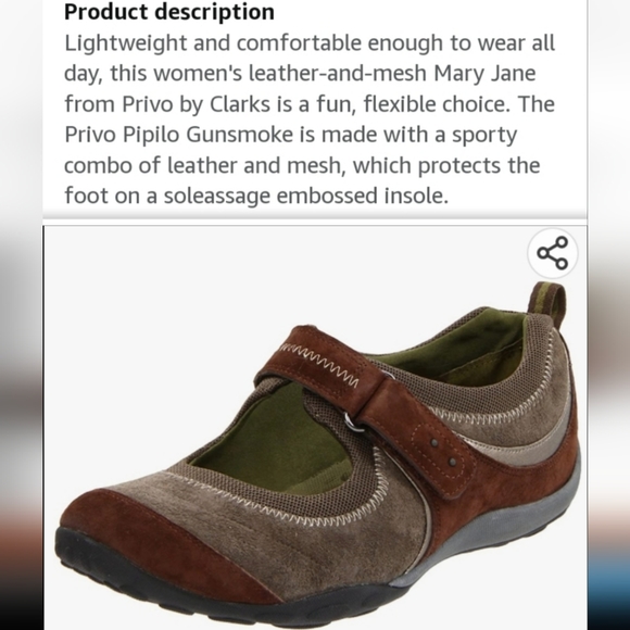 Clarks privo pipilo mary jane gunsmoke shoe 8.5 - Picture 16 of 16